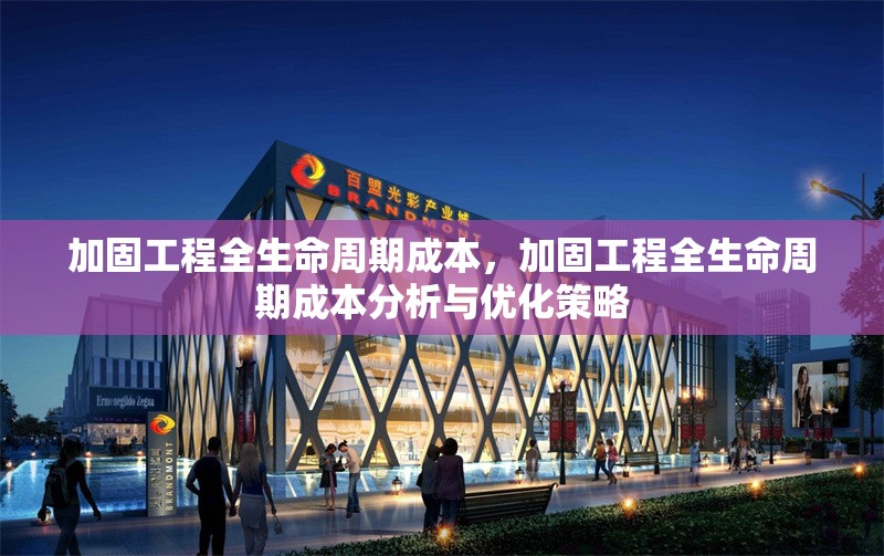 加固工程全生命周期成本，加固工程全生命周期成本分析與優(yōu)化策略 行業(yè)新聞 第1張