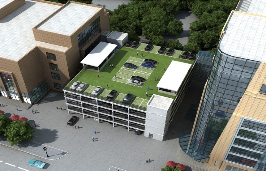 房山4層鋼結(jié)構(gòu)停車樓施工案例