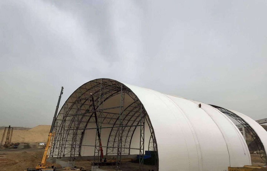 煤棚膜結構安裝 膜結構施工案例 第1張 煤棚膜結構安裝 膜結構施工案例 第1張